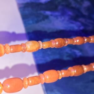 Vibrant Orange Beaded Necklace